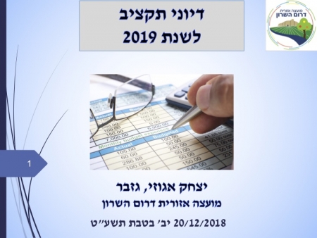 תמונה נושאית דיוני תקציב לשנת 2019