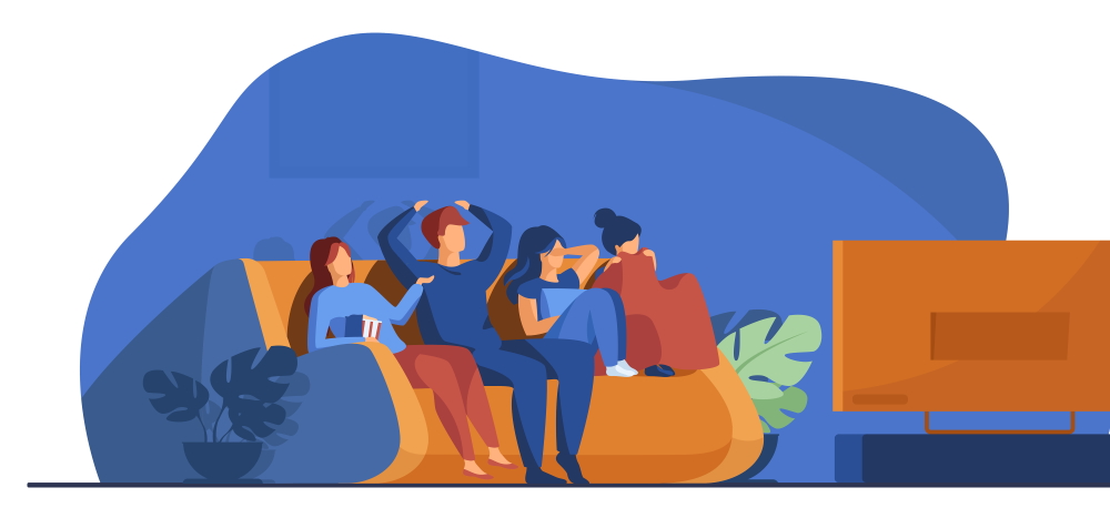 צפייה משפחתית בסרט תמונה נושאית