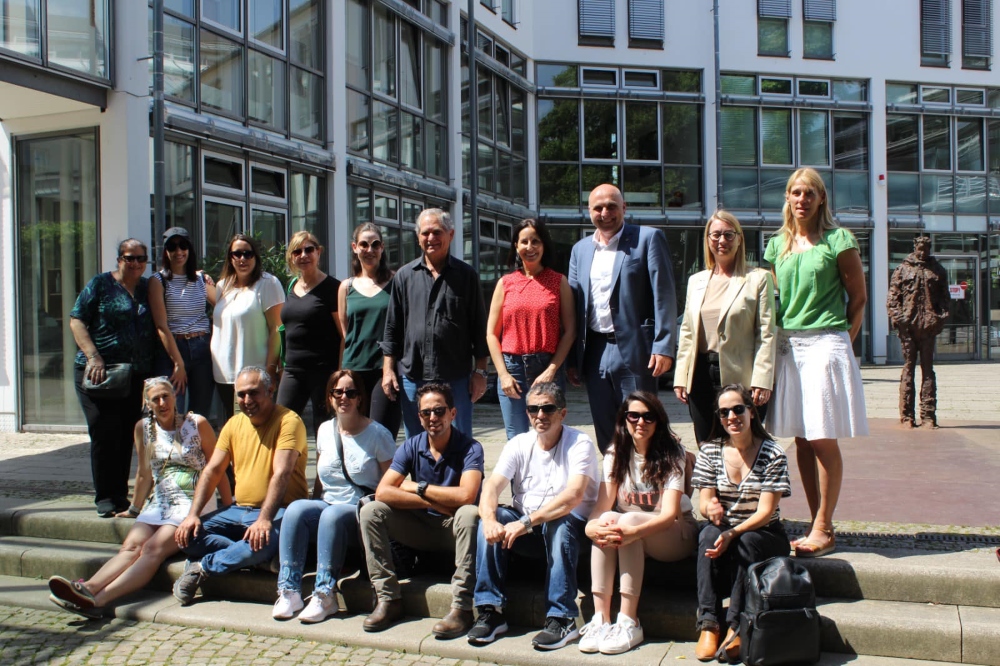 משלחת של נציגי מליאה ומנהלים מהמועצה בביקור בעיר התאומה אמנדינגן