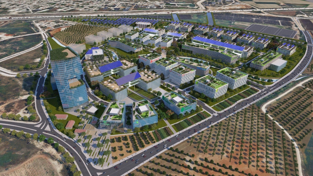 הדמיה של מתחם אקו הפארק המתוכנן בדרום השרון