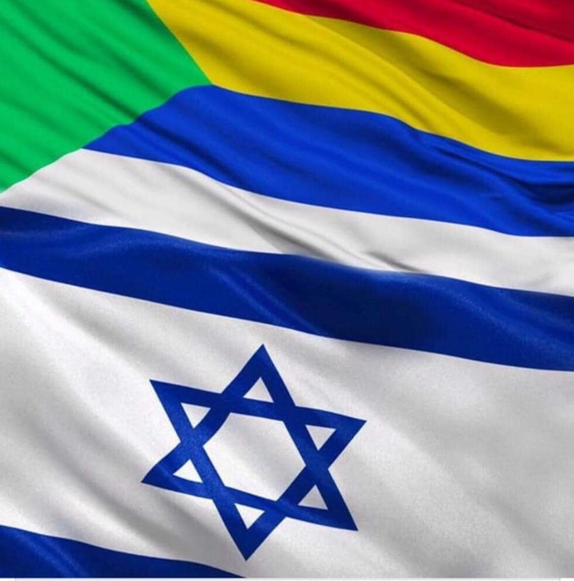 תמונה של דגל ישראל ודגל העדה הדרוזית