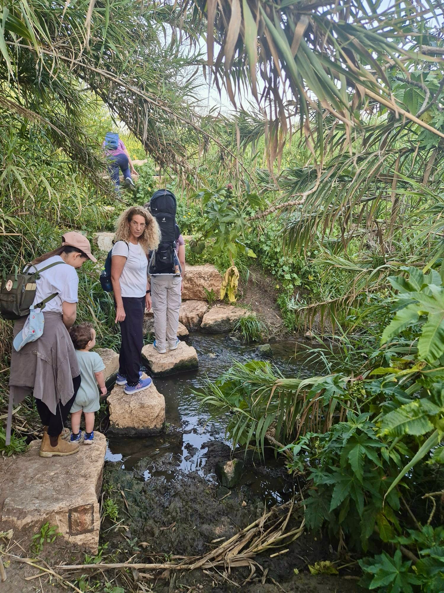 תמונה של מטיילים בשביל הירקון